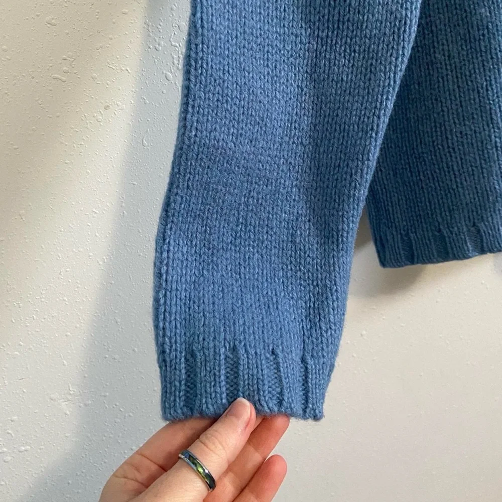 J. Crew Blue Wool Knit Pullover Sweater - Picture 3 of 7